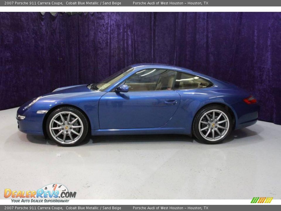 2007 Porsche 911 Carrera Coupe Cobalt Blue Metallic / Sand Beige Photo #4