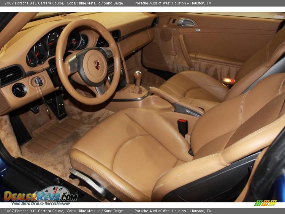 2007 Porsche 911 Carrera Coupe Cobalt Blue Metallic / Sand Beige Photo #5