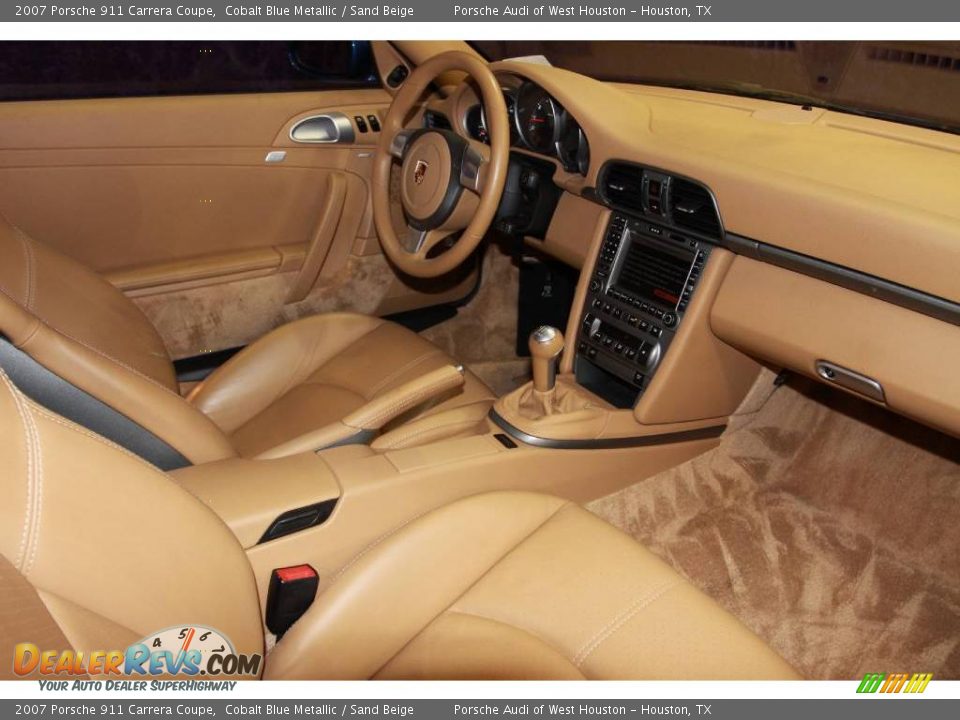 2007 Porsche 911 Carrera Coupe Cobalt Blue Metallic / Sand Beige Photo #6