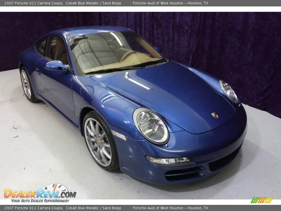 2007 Porsche 911 Carrera Coupe Cobalt Blue Metallic / Sand Beige Photo #13