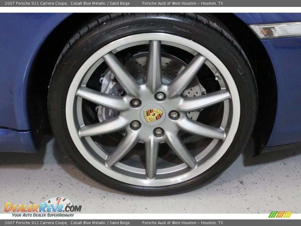 2007 Porsche 911 Carrera Coupe Cobalt Blue Metallic / Sand Beige Photo #16