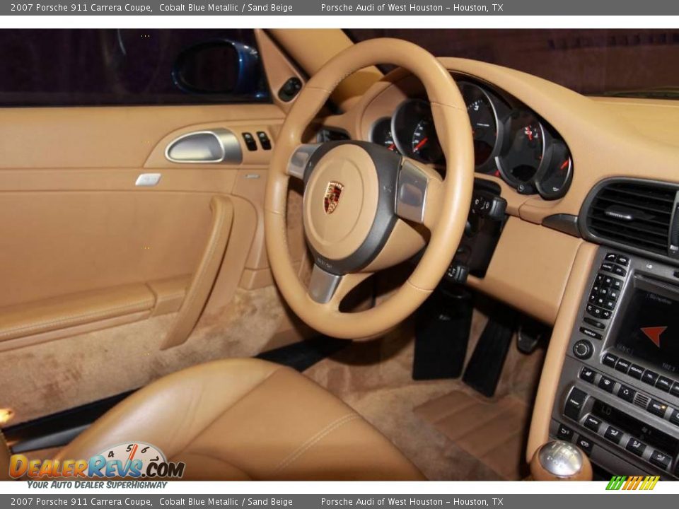 2007 Porsche 911 Carrera Coupe Cobalt Blue Metallic / Sand Beige Photo #20