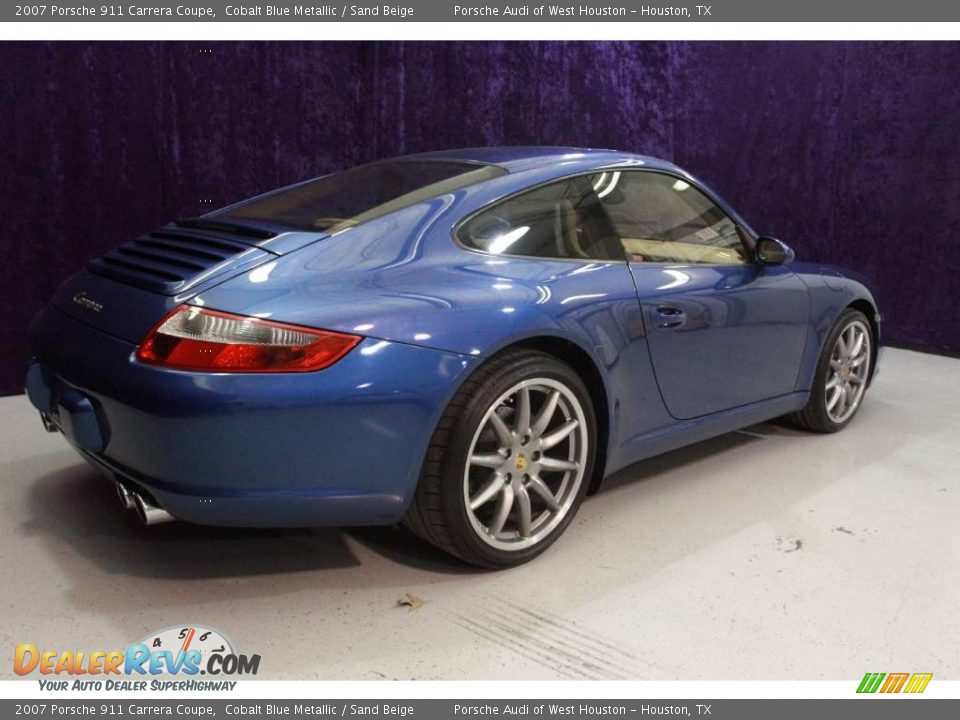 2007 Porsche 911 Carrera Coupe Cobalt Blue Metallic / Sand Beige Photo #25