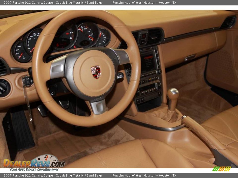 2007 Porsche 911 Carrera Coupe Cobalt Blue Metallic / Sand Beige Photo #26