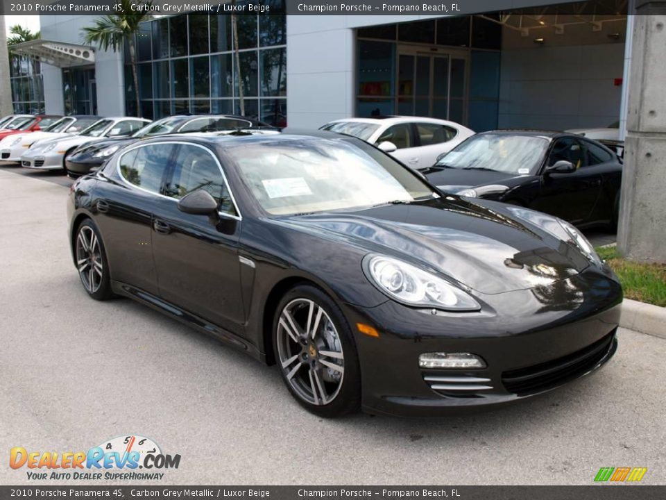 2010 Porsche Panamera 4S Carbon Grey Metallic / Luxor Beige Photo #1