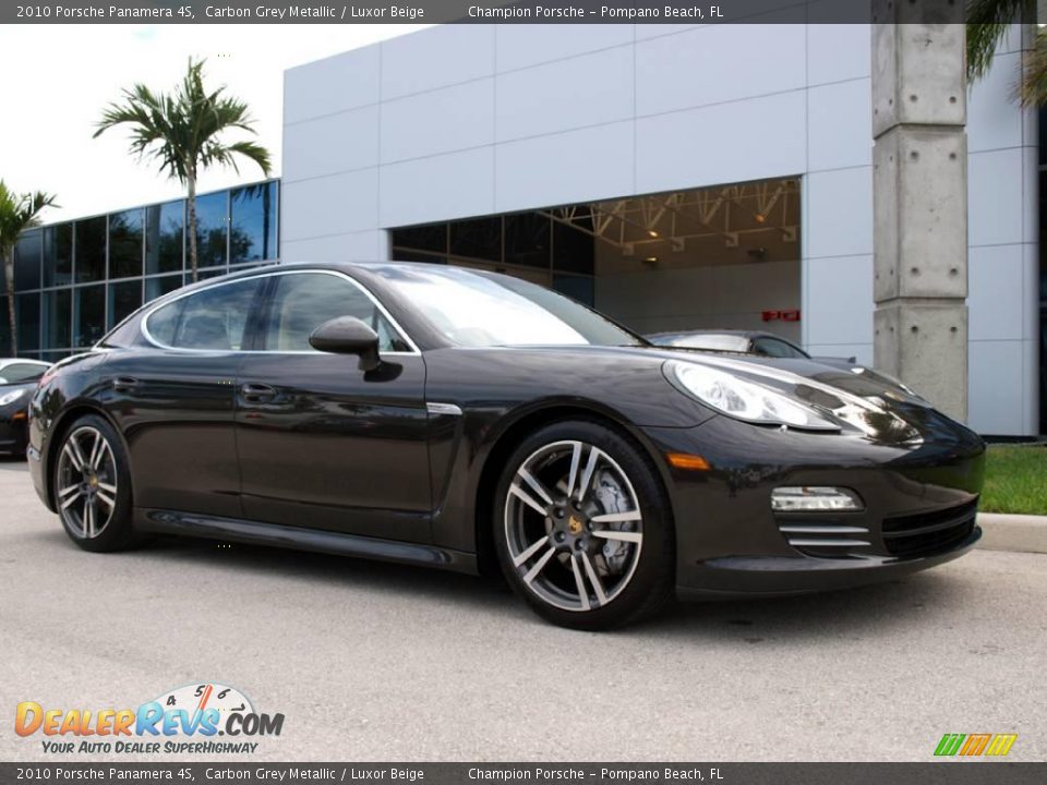 2010 Porsche Panamera 4S Carbon Grey Metallic / Luxor Beige Photo #3