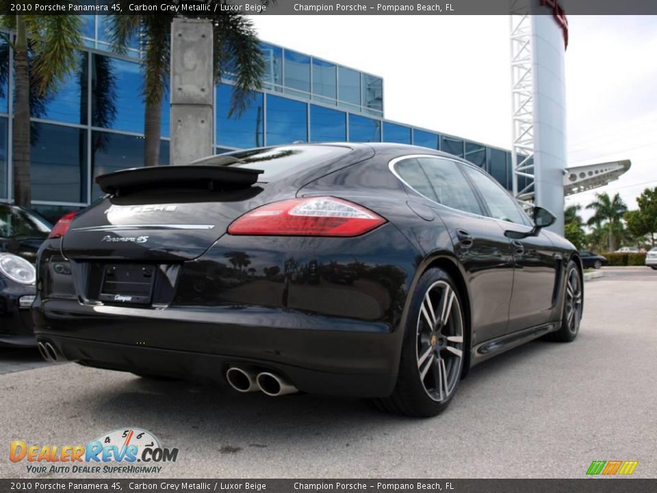 2010 Porsche Panamera 4S Carbon Grey Metallic / Luxor Beige Photo #4