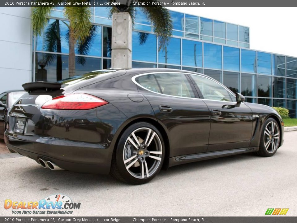 2010 Porsche Panamera 4S Carbon Grey Metallic / Luxor Beige Photo #5