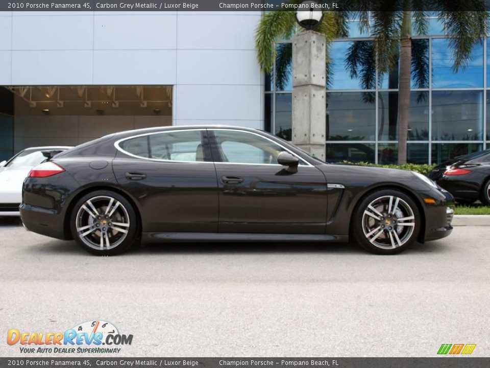 2010 Porsche Panamera 4S Carbon Grey Metallic / Luxor Beige Photo #6