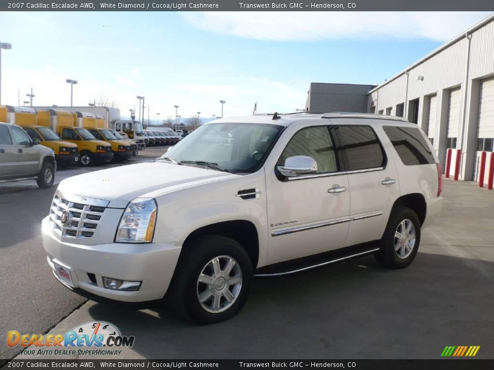 2007 Cadillac Escalade AWD White Diamond / Cocoa/Light Cashmere Photo #3