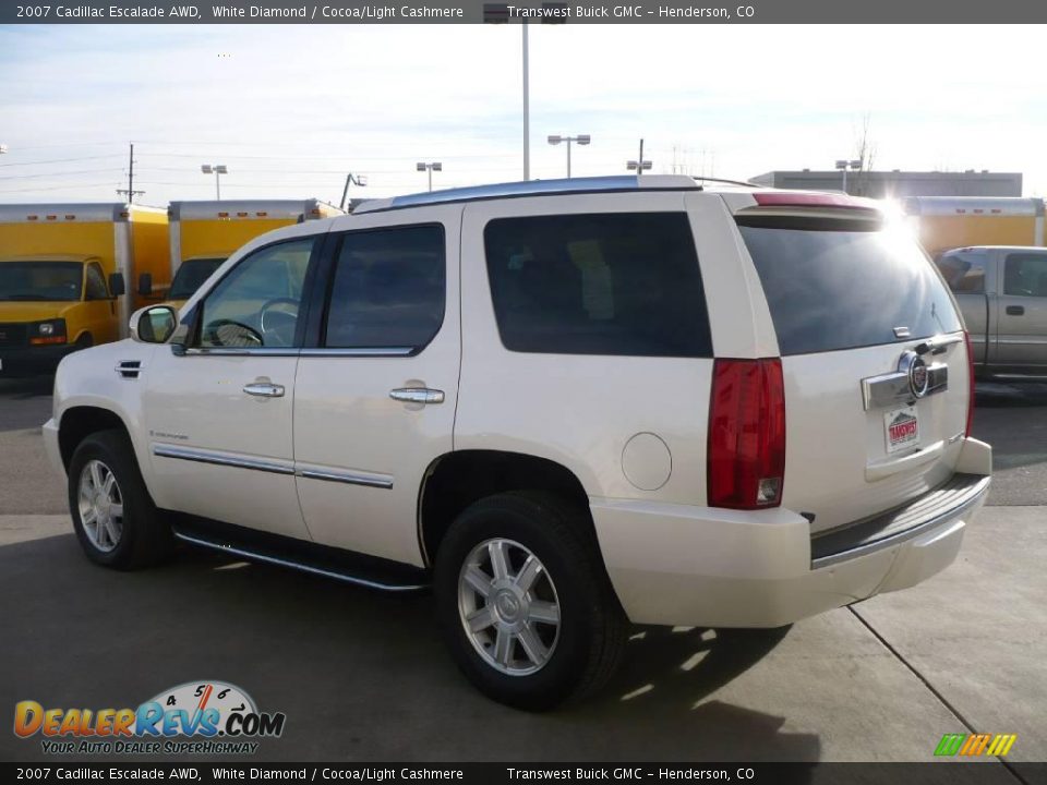 2007 Cadillac Escalade AWD White Diamond / Cocoa/Light Cashmere Photo #4
