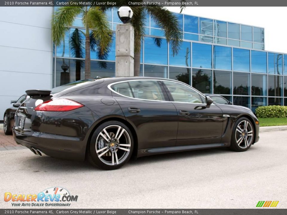 2010 Porsche Panamera 4S Carbon Grey Metallic / Luxor Beige Photo #8