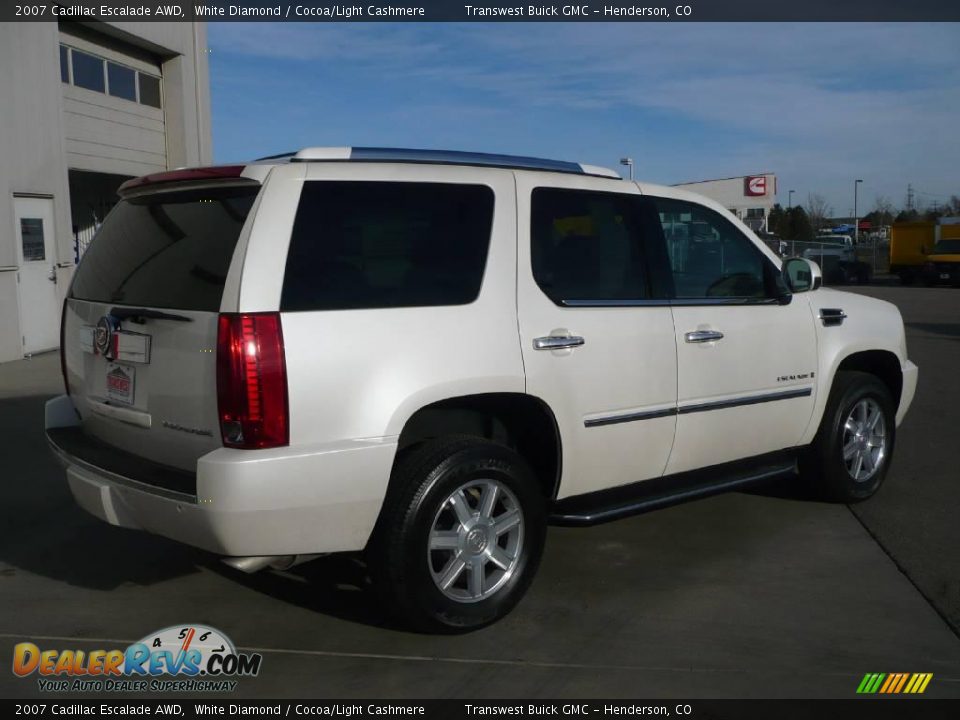 2007 Cadillac Escalade AWD White Diamond / Cocoa/Light Cashmere Photo #6