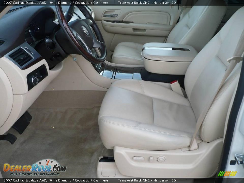 2007 Cadillac Escalade AWD White Diamond / Cocoa/Light Cashmere Photo #7