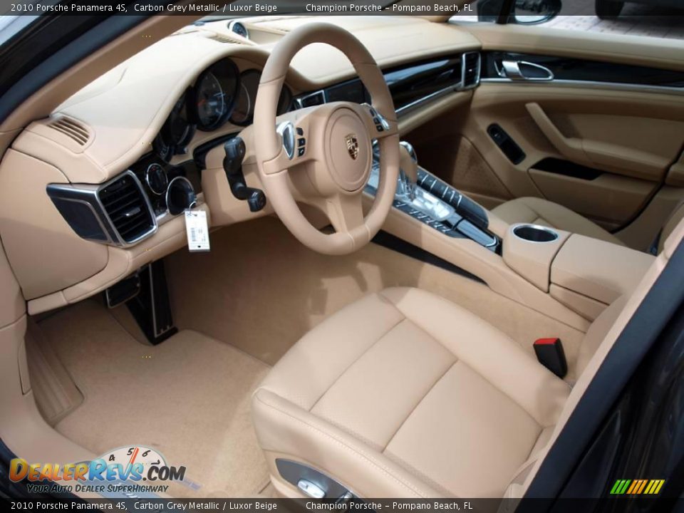 2010 Porsche Panamera 4S Carbon Grey Metallic / Luxor Beige Photo #10