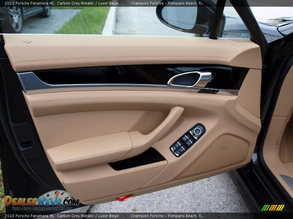 2010 Porsche Panamera 4S Carbon Grey Metallic / Luxor Beige Photo #11