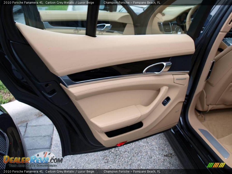 2010 Porsche Panamera 4S Carbon Grey Metallic / Luxor Beige Photo #12
