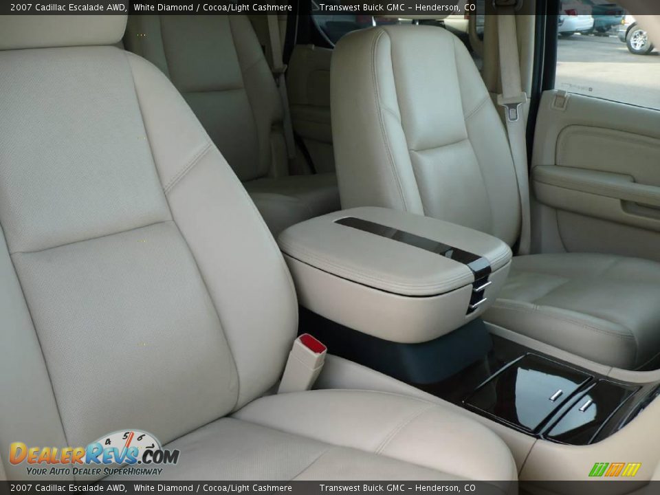 2007 Cadillac Escalade AWD White Diamond / Cocoa/Light Cashmere Photo #11