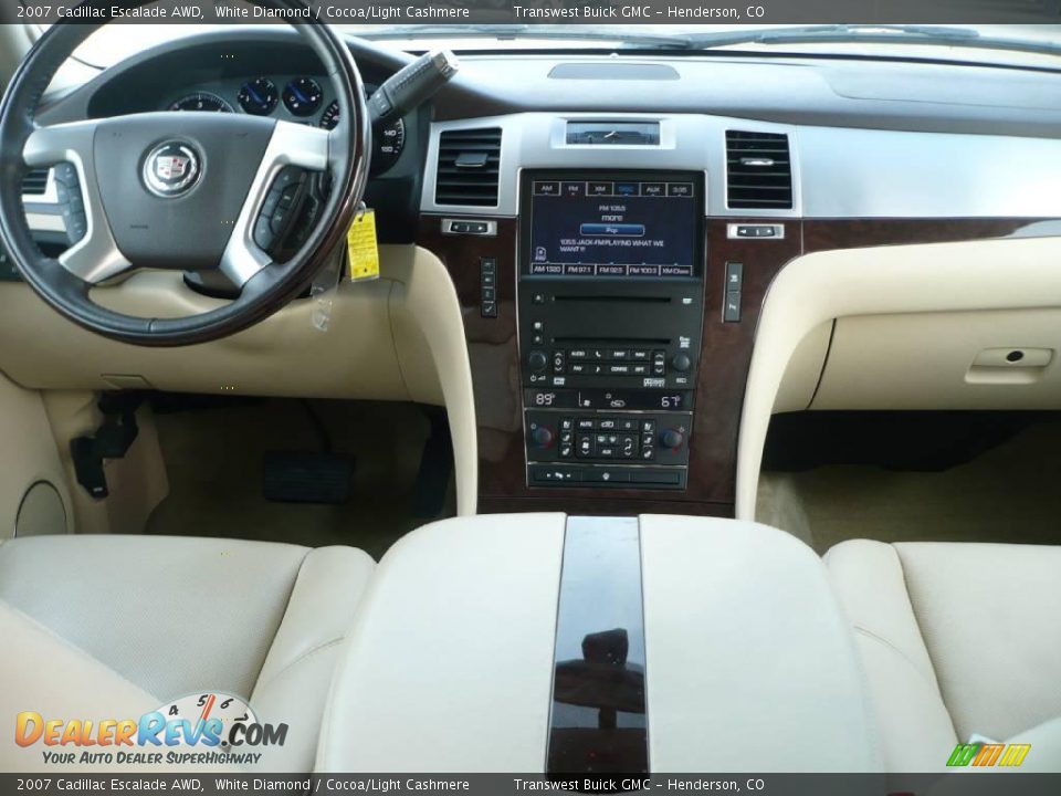 2007 Cadillac Escalade AWD White Diamond / Cocoa/Light Cashmere Photo #14