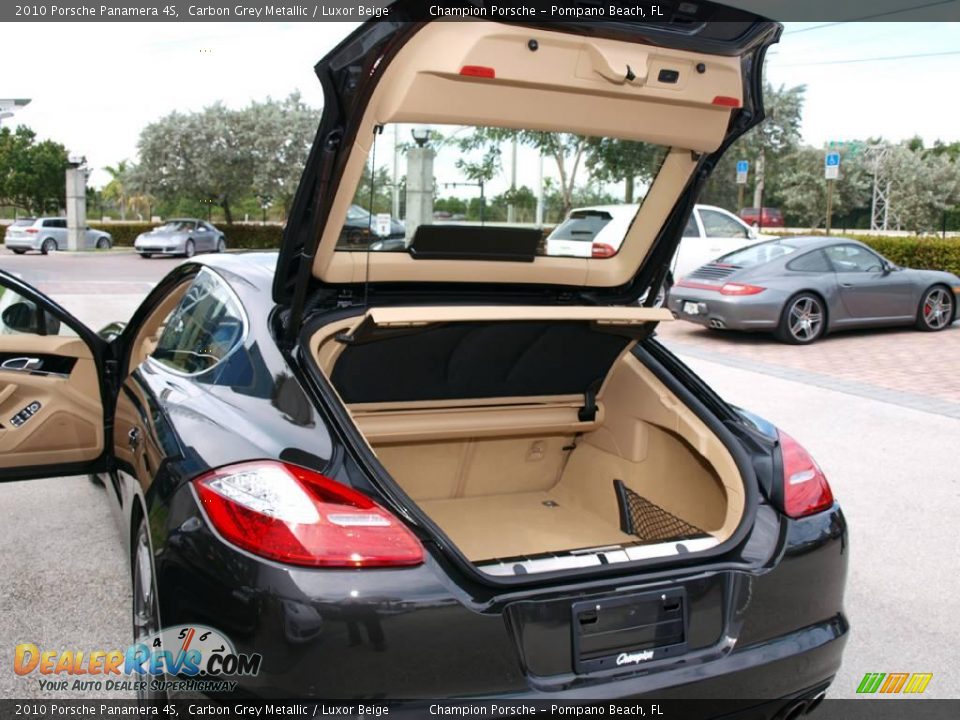 2010 Porsche Panamera 4S Carbon Grey Metallic / Luxor Beige Photo #16
