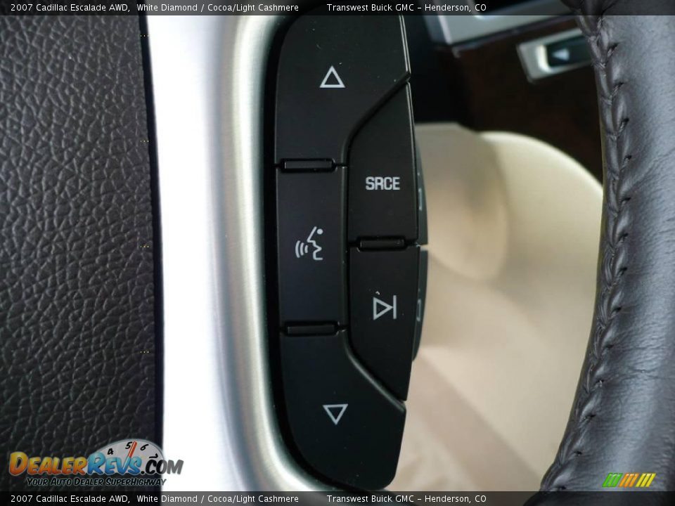 2007 Cadillac Escalade AWD White Diamond / Cocoa/Light Cashmere Photo #21