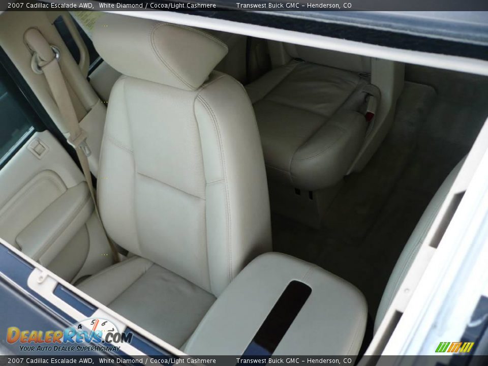 2007 Cadillac Escalade AWD White Diamond / Cocoa/Light Cashmere Photo #36
