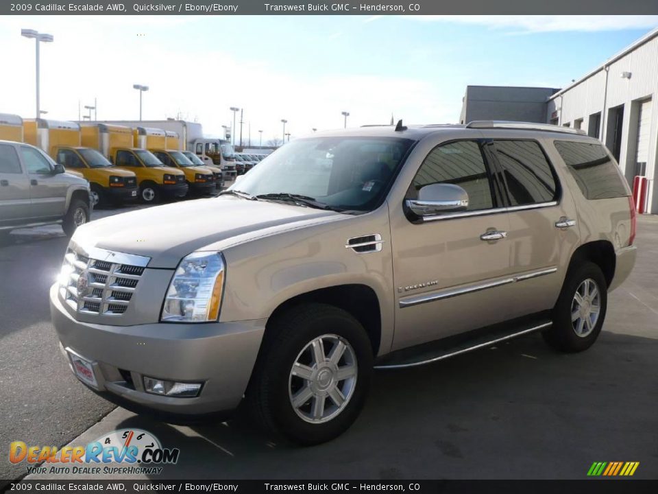 2009 Cadillac Escalade AWD Quicksilver / Ebony/Ebony Photo #3