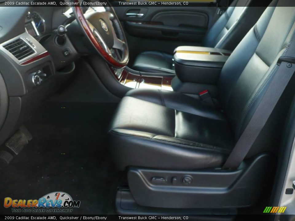 2009 Cadillac Escalade AWD Quicksilver / Ebony/Ebony Photo #10