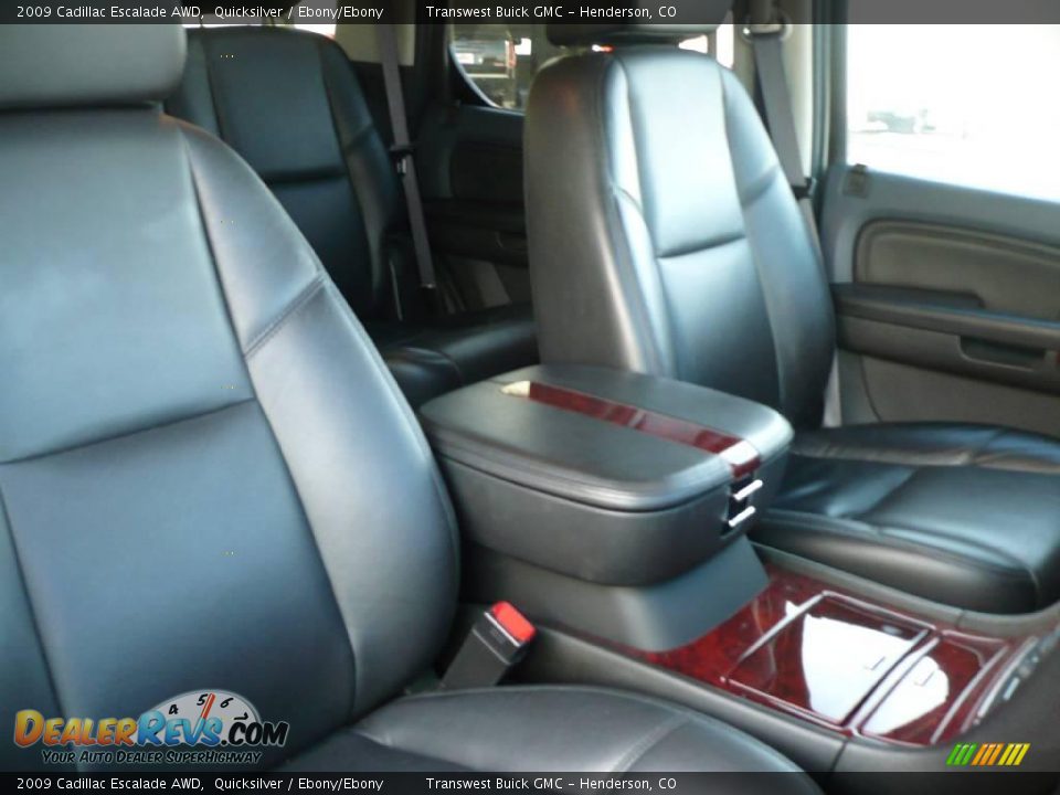2009 Cadillac Escalade AWD Quicksilver / Ebony/Ebony Photo #15