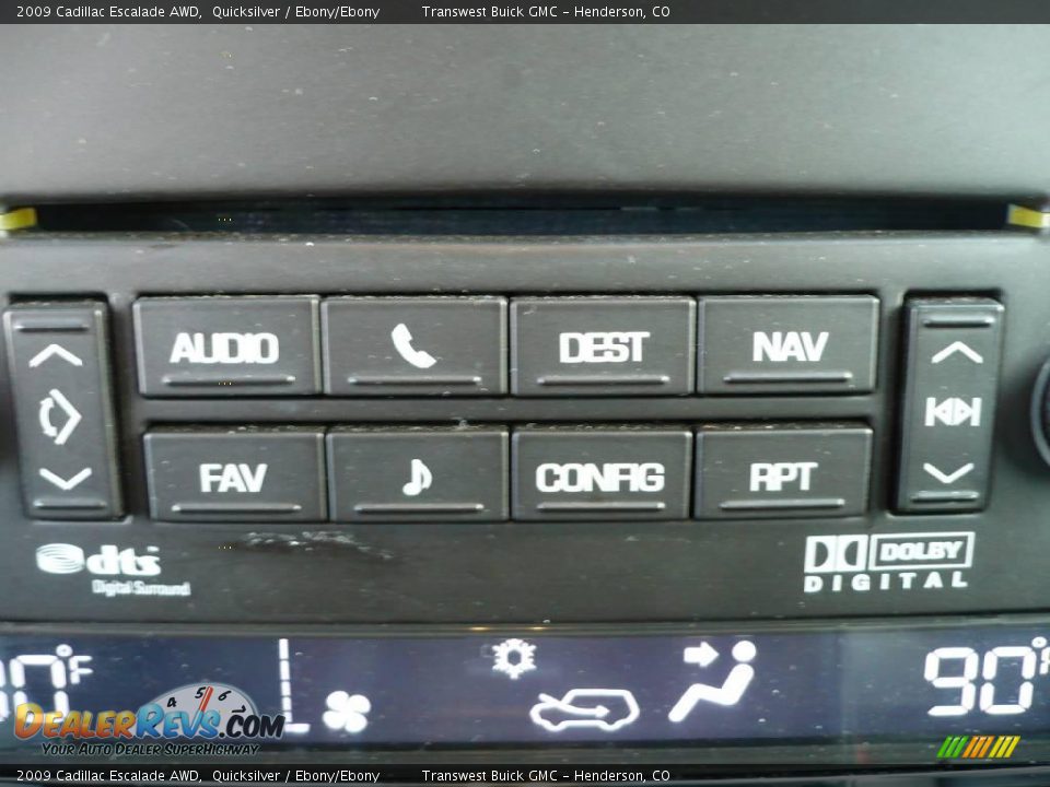 2009 Cadillac Escalade AWD Quicksilver / Ebony/Ebony Photo #33