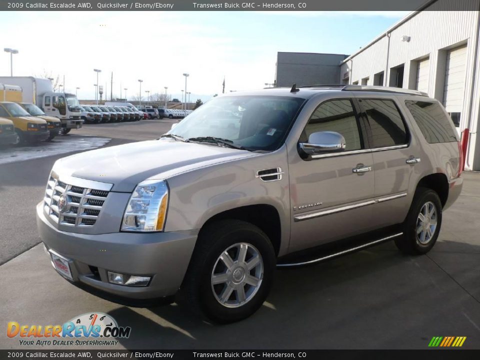 2009 Cadillac Escalade AWD Quicksilver / Ebony/Ebony Photo #3