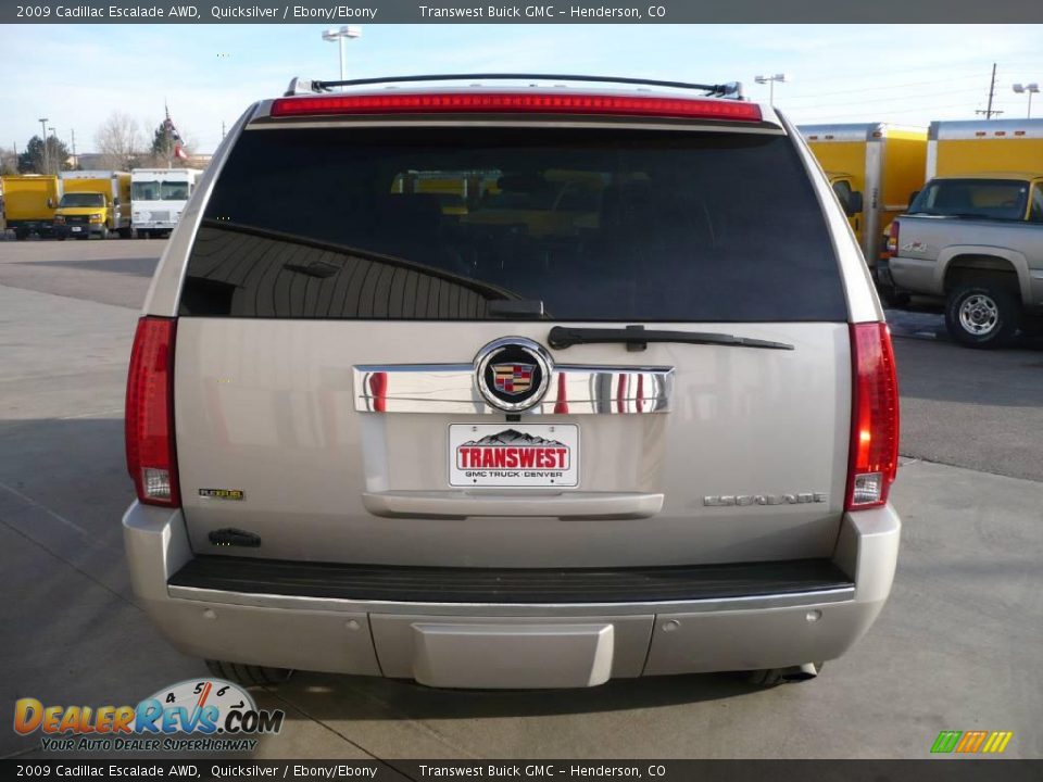 2009 Cadillac Escalade AWD Quicksilver / Ebony/Ebony Photo #5