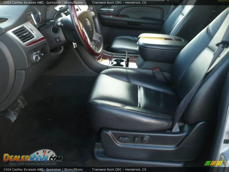 2009 Cadillac Escalade AWD Quicksilver / Ebony/Ebony Photo #10