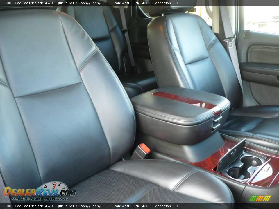 2009 Cadillac Escalade AWD Quicksilver / Ebony/Ebony Photo #15
