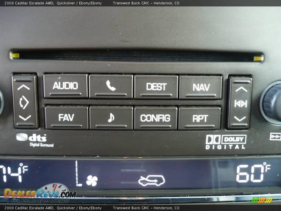 2009 Cadillac Escalade AWD Quicksilver / Ebony/Ebony Photo #32