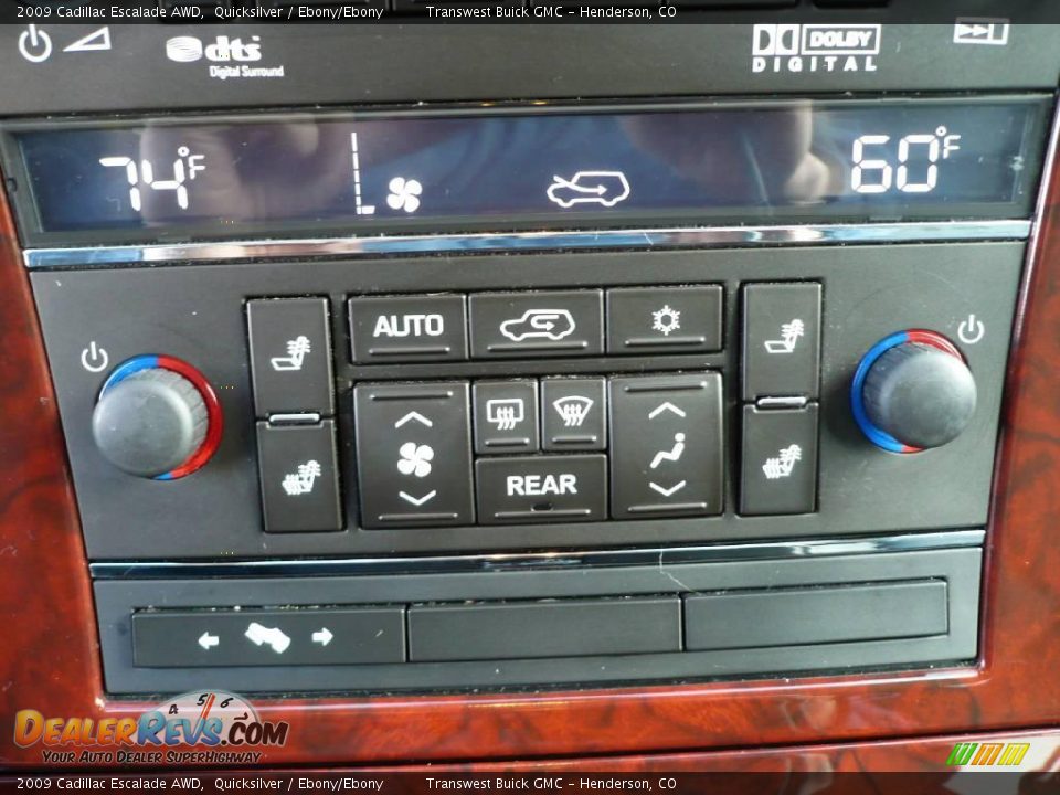 2009 Cadillac Escalade AWD Quicksilver / Ebony/Ebony Photo #33