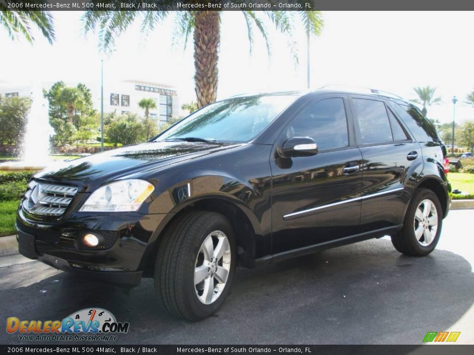 2006 Mercedes-Benz ML 500 4Matic Black / Black Photo #2
