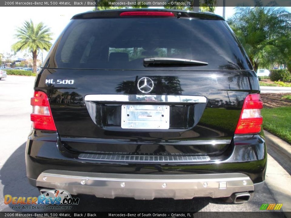 2006 Mercedes-Benz ML 500 4Matic Black / Black Photo #7