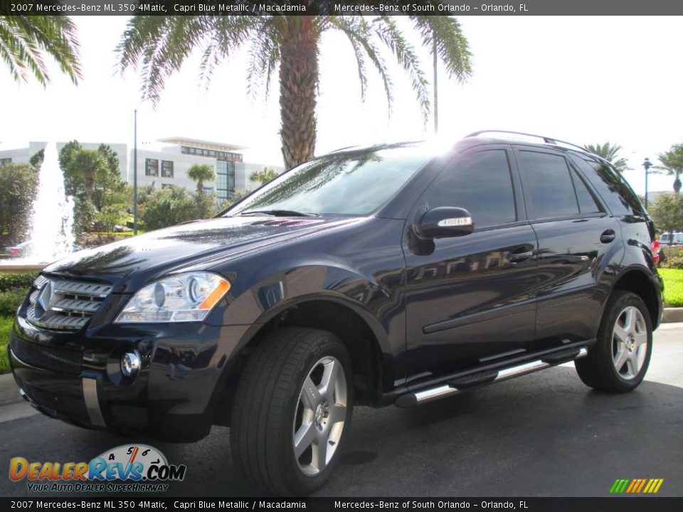 2007 Mercedes-Benz ML 350 4Matic Capri Blue Metallic / Macadamia Photo #2