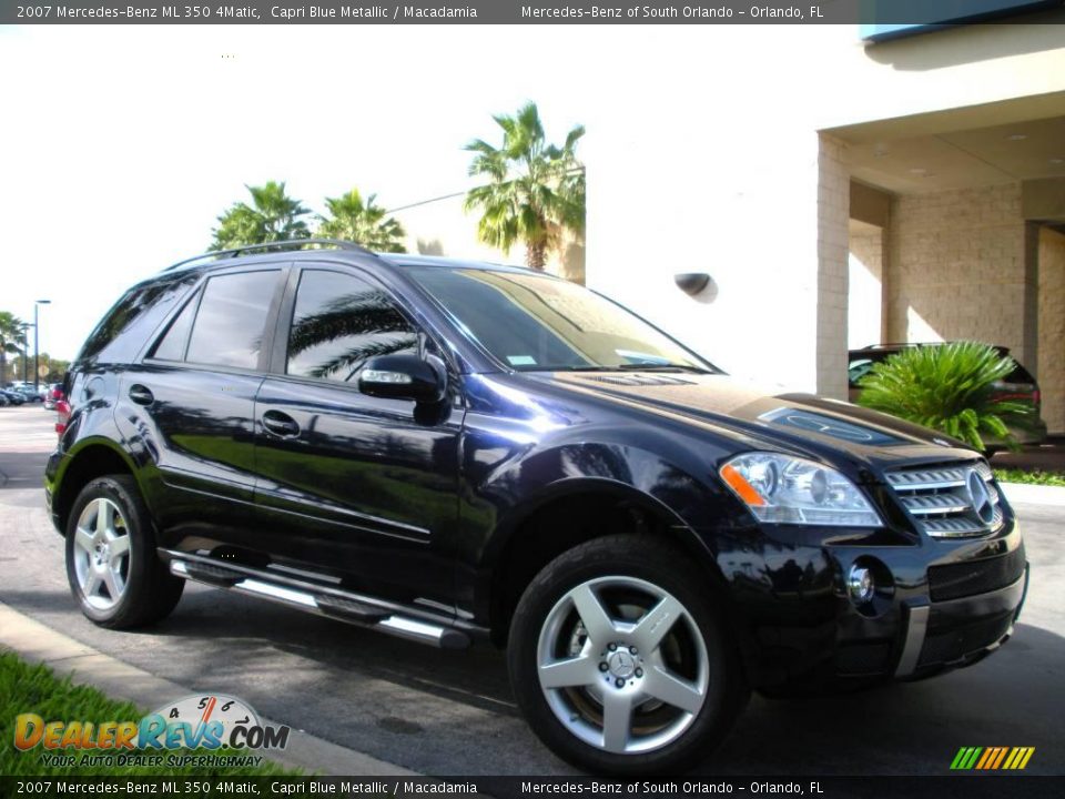 2007 Mercedes-Benz ML 350 4Matic Capri Blue Metallic / Macadamia Photo #4