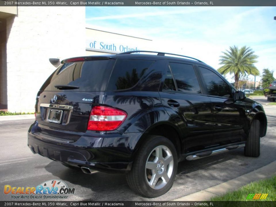 2007 Mercedes-Benz ML 350 4Matic Capri Blue Metallic / Macadamia Photo #6