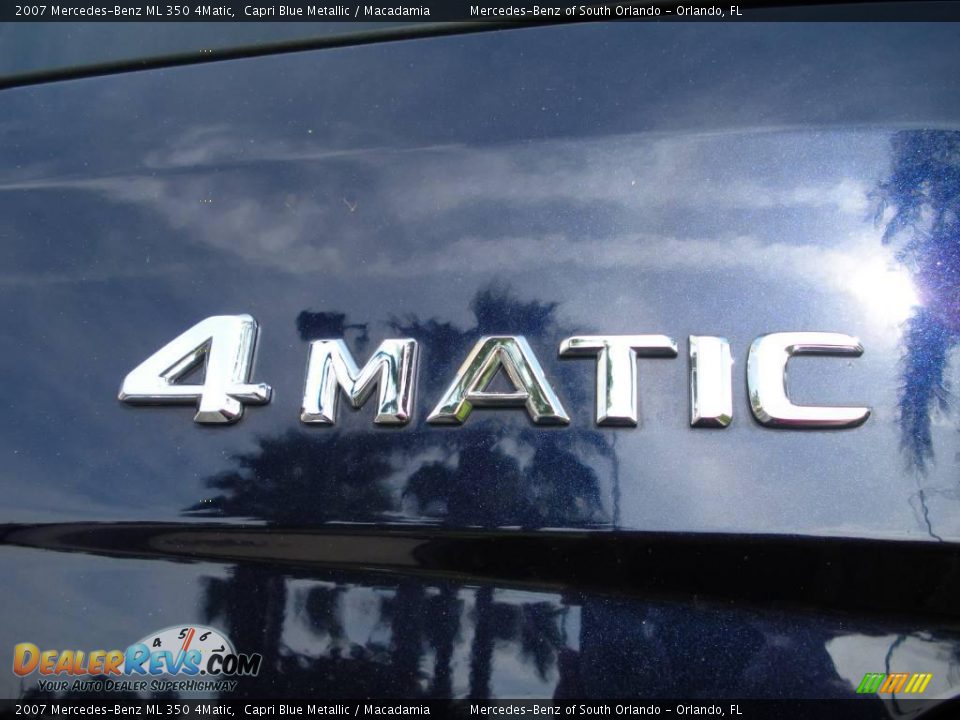 2007 Mercedes-Benz ML 350 4Matic Capri Blue Metallic / Macadamia Photo #10