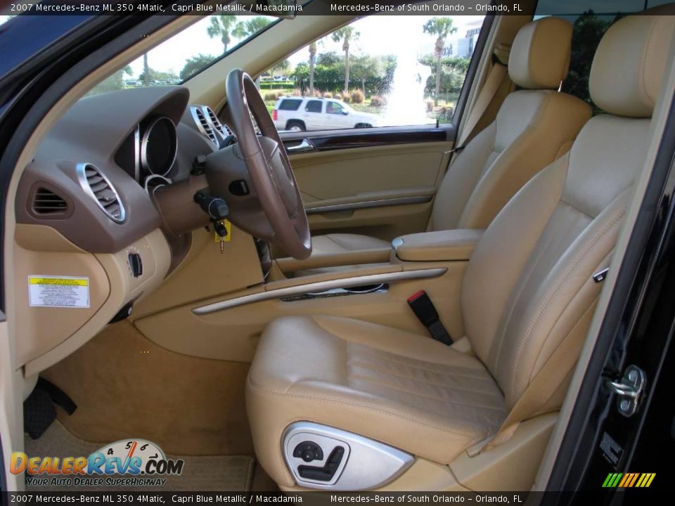 2007 Mercedes-Benz ML 350 4Matic Capri Blue Metallic / Macadamia Photo #12