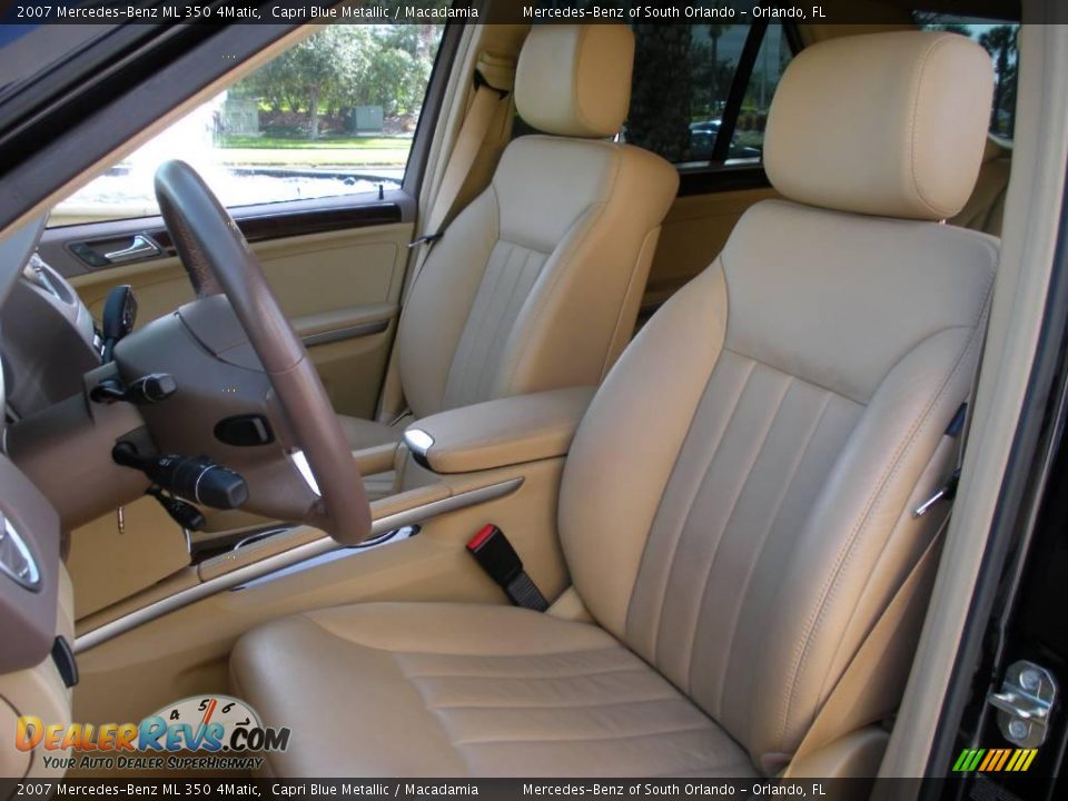 2007 Mercedes-Benz ML 350 4Matic Capri Blue Metallic / Macadamia Photo #13
