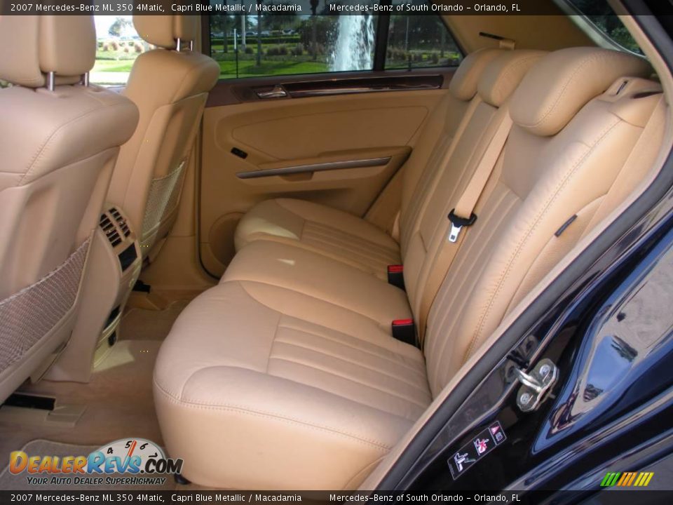 2007 Mercedes-Benz ML 350 4Matic Capri Blue Metallic / Macadamia Photo #14
