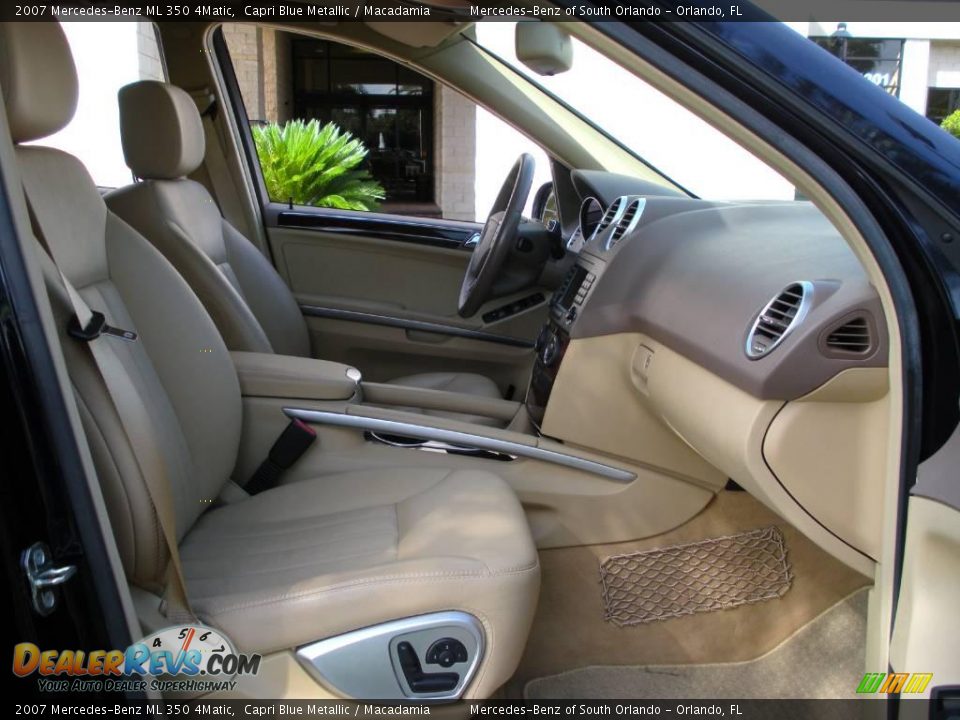 2007 Mercedes-Benz ML 350 4Matic Capri Blue Metallic / Macadamia Photo #16