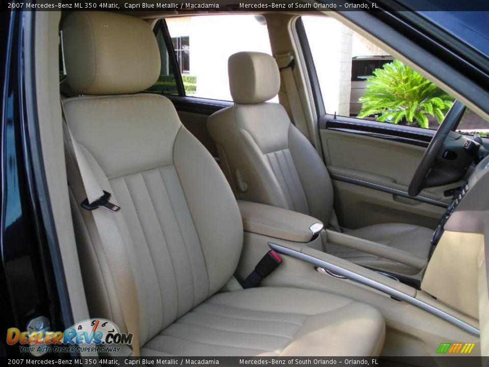 2007 Mercedes-Benz ML 350 4Matic Capri Blue Metallic / Macadamia Photo #17