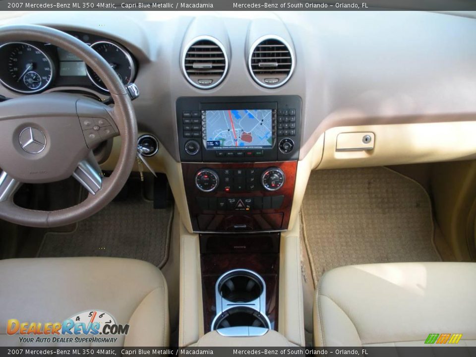 2007 Mercedes-Benz ML 350 4Matic Capri Blue Metallic / Macadamia Photo #18