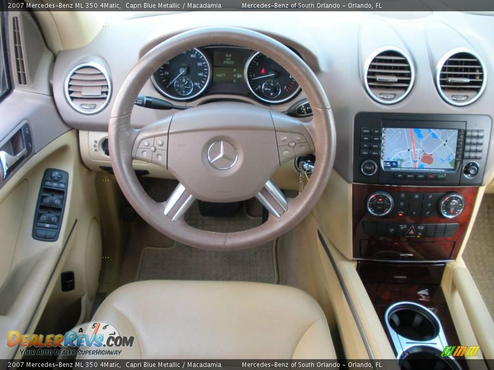 2007 Mercedes-Benz ML 350 4Matic Capri Blue Metallic / Macadamia Photo #19