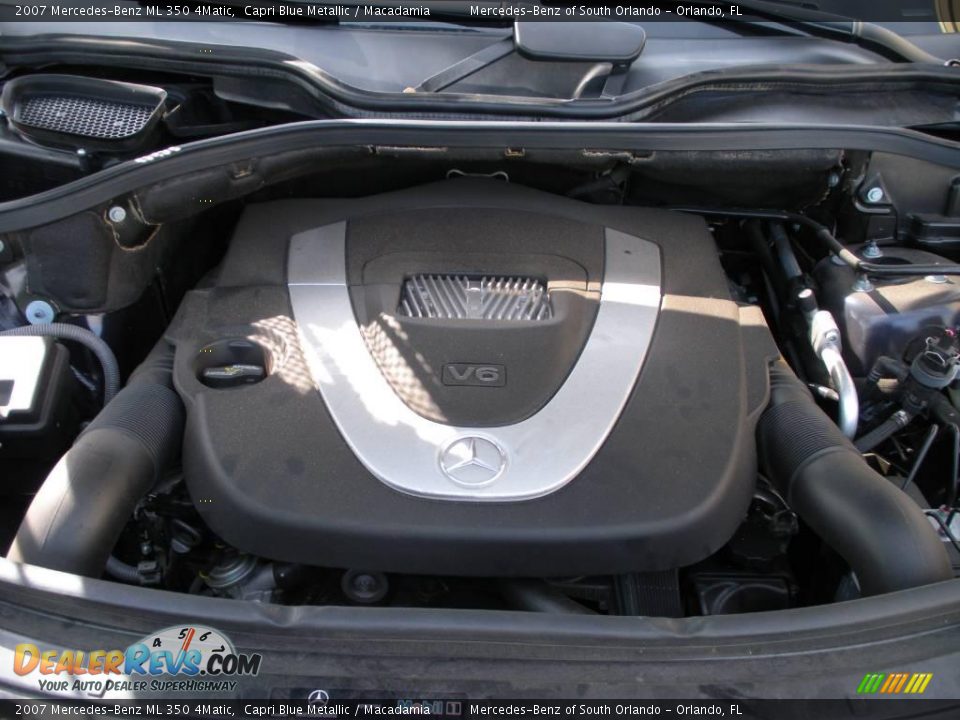 2007 Mercedes-Benz ML 350 4Matic Capri Blue Metallic / Macadamia Photo #25